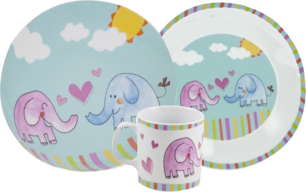 Berndorf Dětský porcelán 3dílná souprava SLON