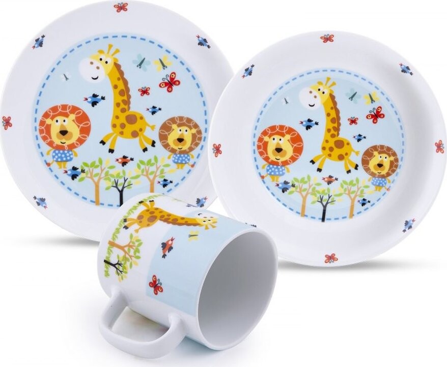 Berndorf Dětský porcelán 3dílná souprava SAFARI