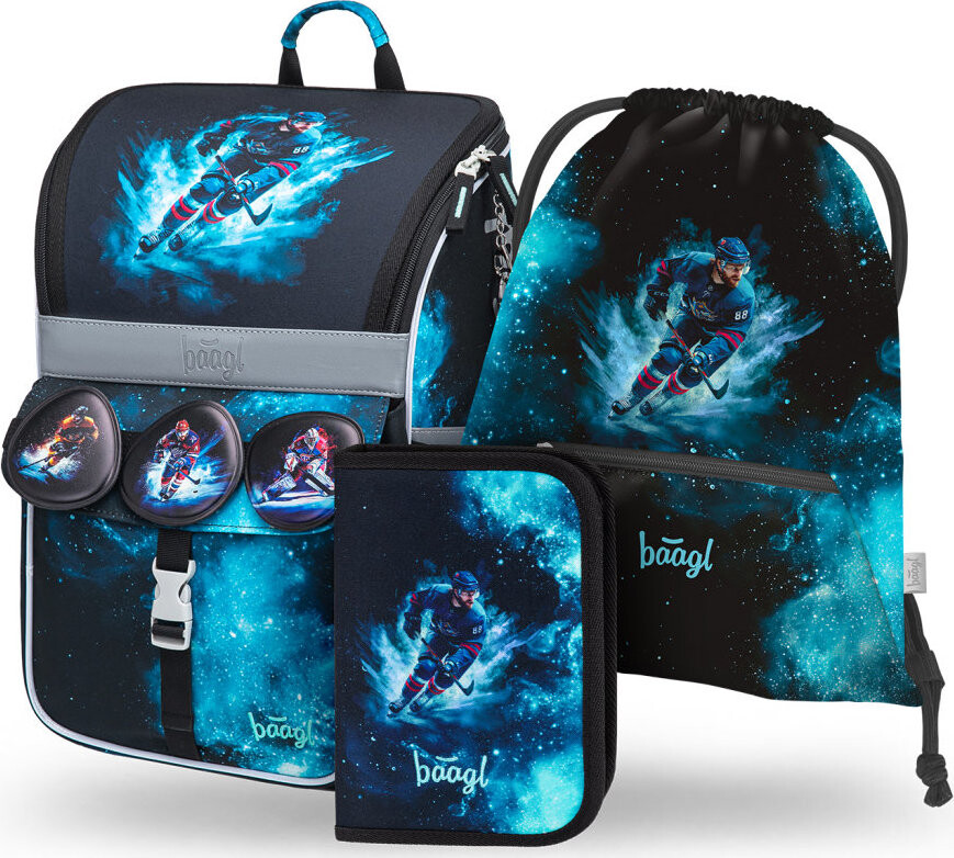 BAAGL SADA 3 Zippy Hokej: aktovka, peračník, vrecko