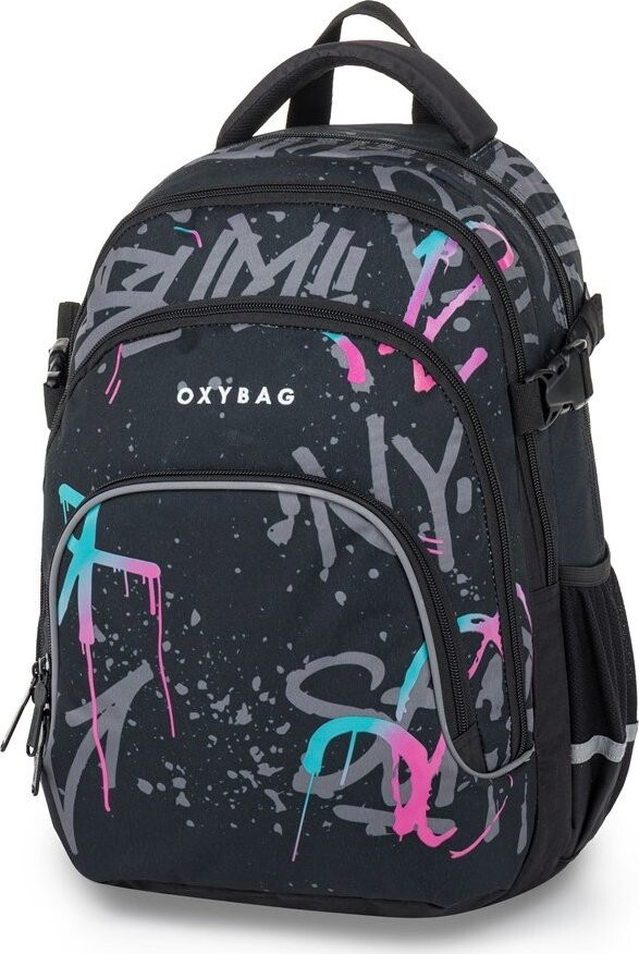 OXYBAG Študentský batoh OXY SCOOLER Grafitti Pink
