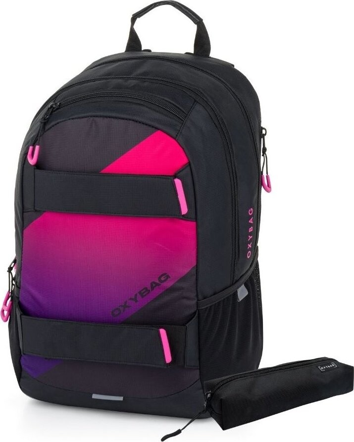 OXYBAG Študentský batoh + etui OXY SPORT Ombre girl