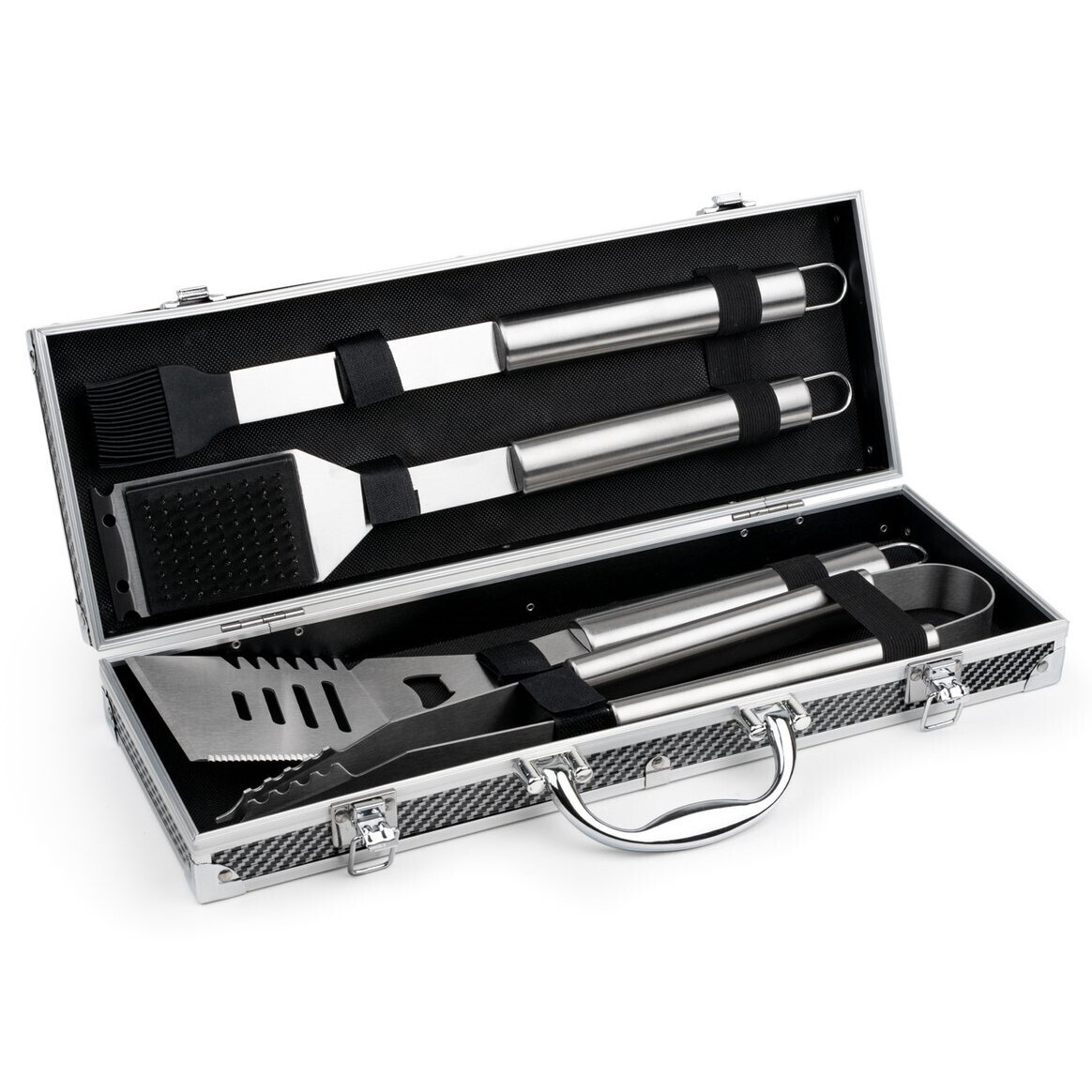 Náčinie na grilovanie, sada 4 ks, nerezová oceľ, Leopold Vienna