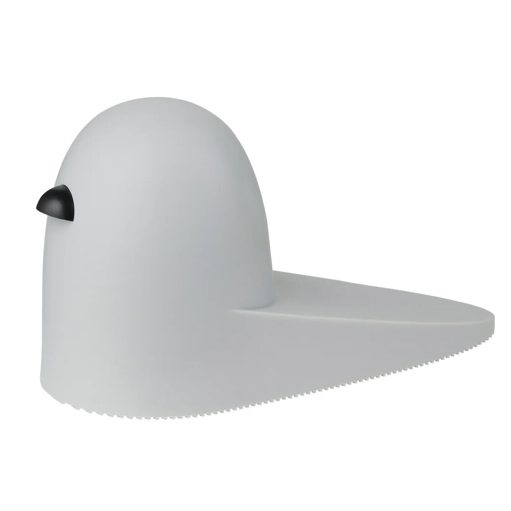 Dverová zarážka BOB 14 cm, svetlo šedá, kámen / silikón, RIG-TIG