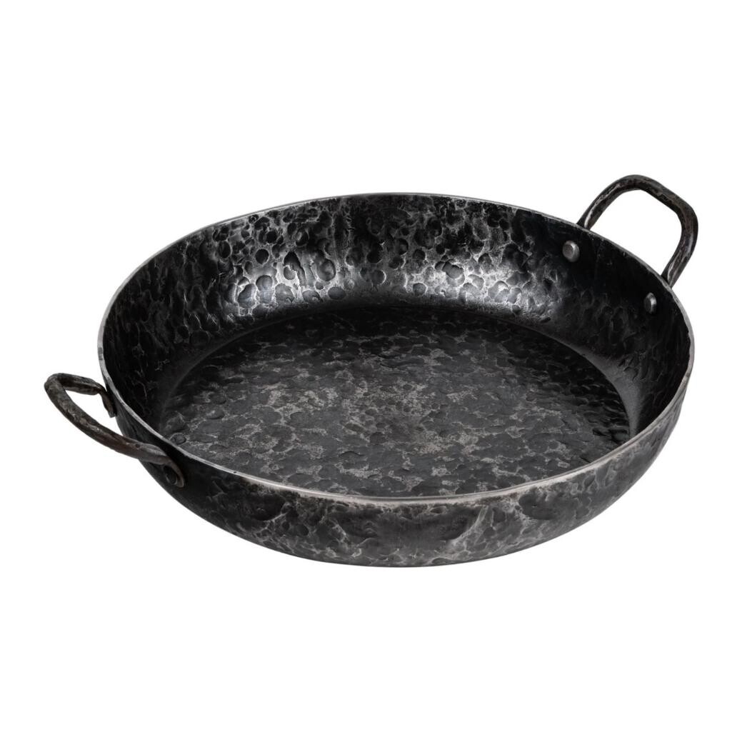 Servírovacia panvica ESSENTIALS 28 cm, čierna, oceľ, Forged