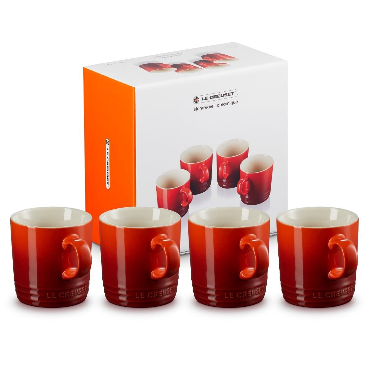 Hrnček 350 ml, sada 4 ks, CERISE, kamenina, Le Creuset