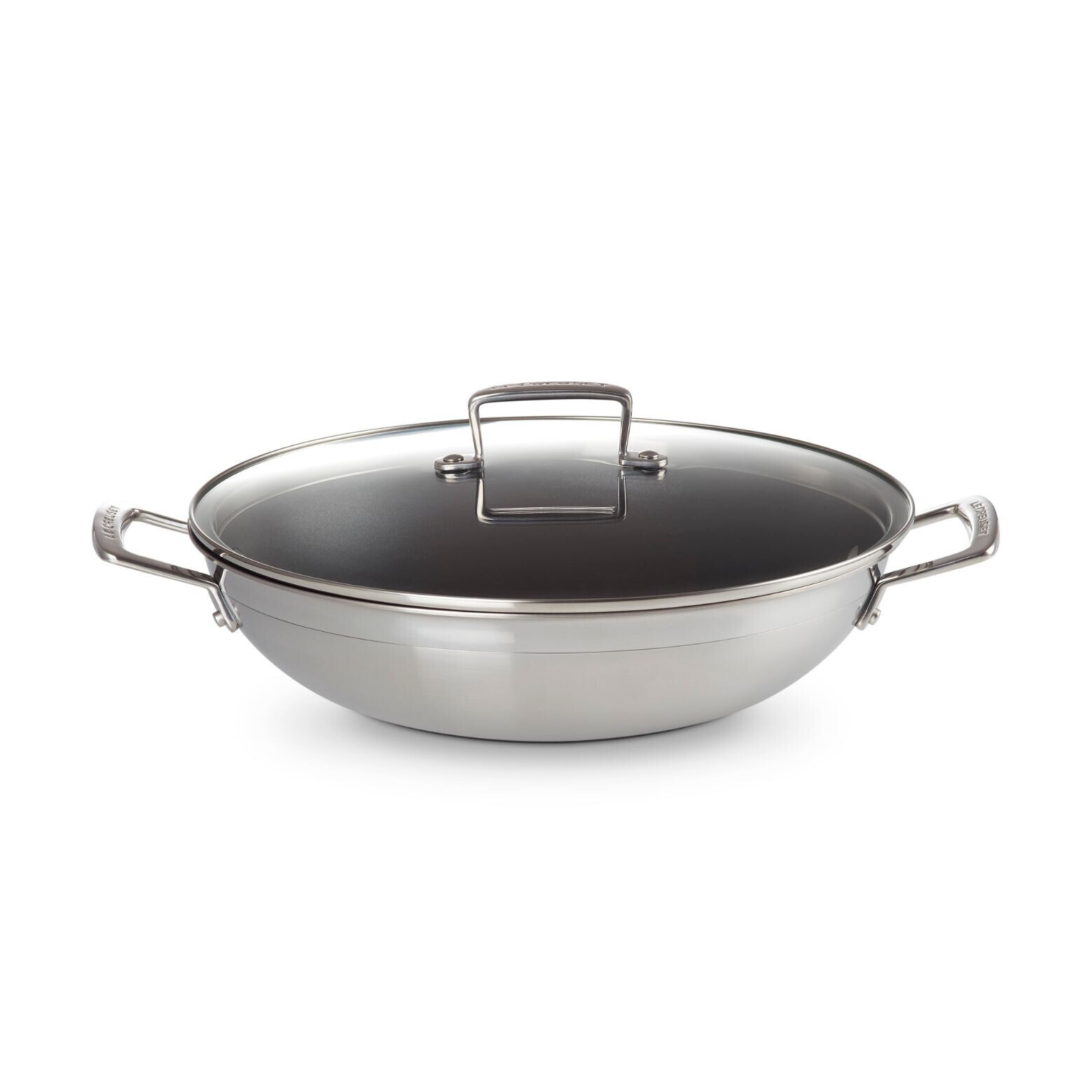 Wok CLASSIC 30 cm, 4,3 l, strieborná, nerezová oceľ, Le Creuset