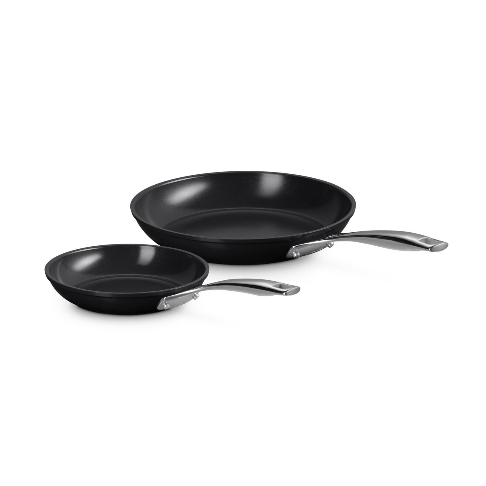 Súprava panvíc ESSENTIAL, sada 2 ks, čierna, hliník, Le Creuset