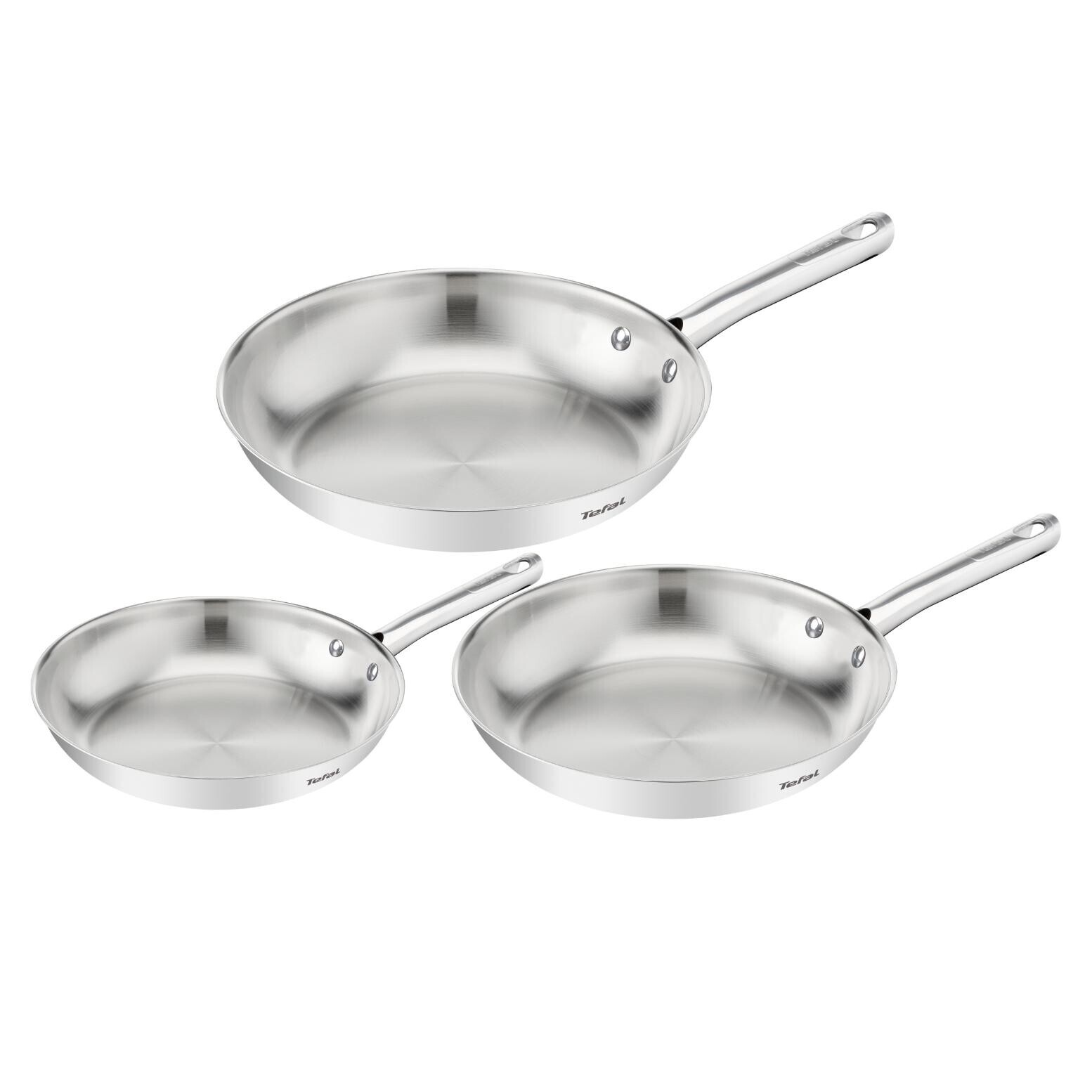 Súprava panvíc DUETTO ON B866S334, sada 3 ks, nerezová oceľ, Tefal