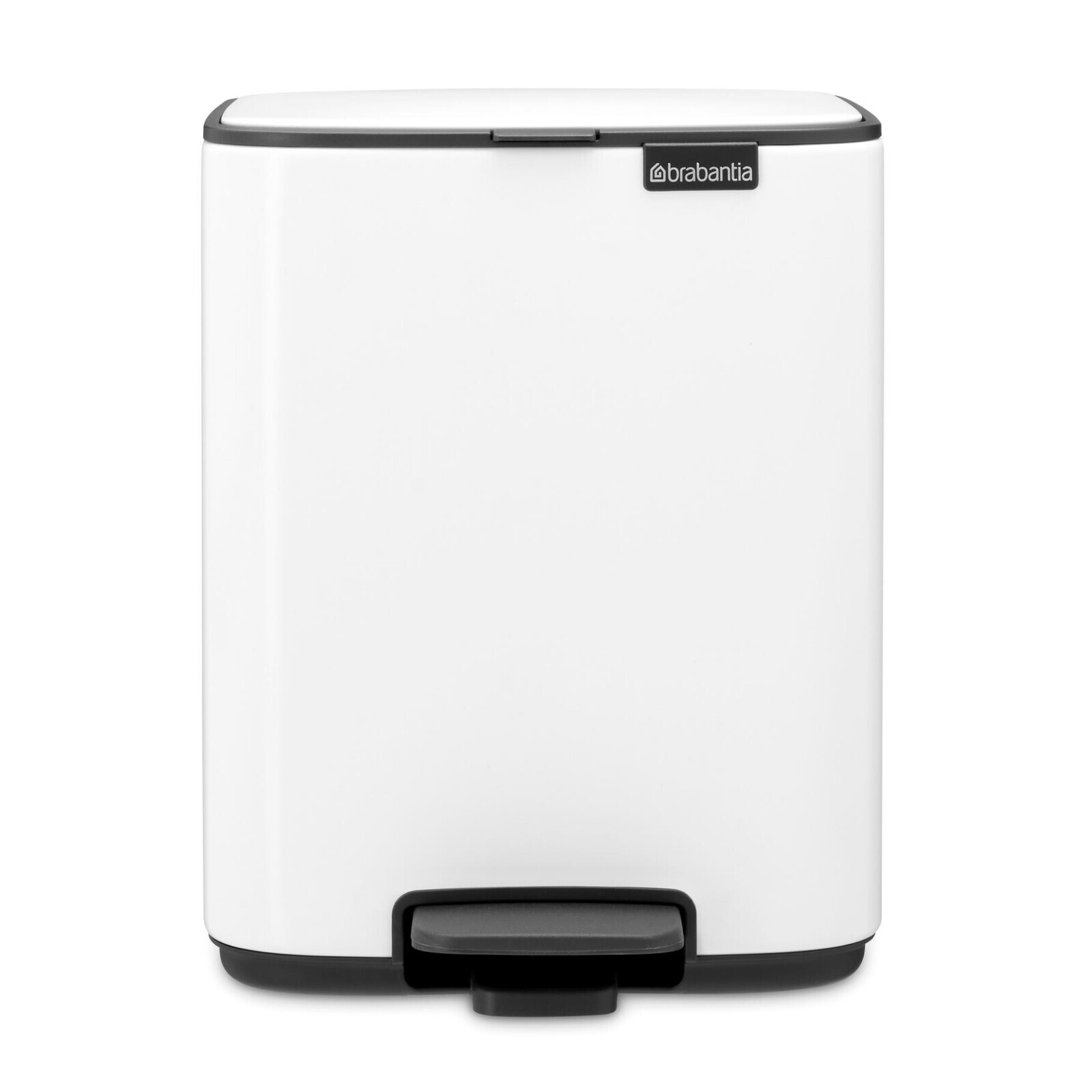 Pedálový odpadkový kôš BO 7 l, biela, oceľ, Brabantia