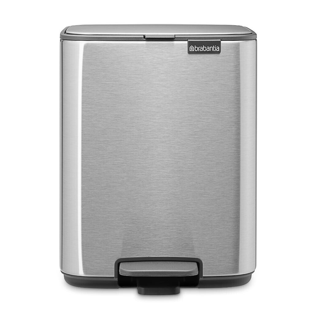 Pedálový odpadkový kôš BO 7 l, matný oceľ, oceľ, Brabantia