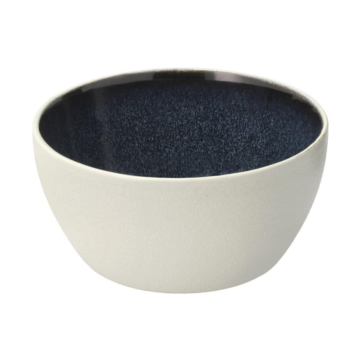 Jedálenská miska GASTRO 12 cm, 400 ml, biela / tmavo modrá, kamenina, Bitz