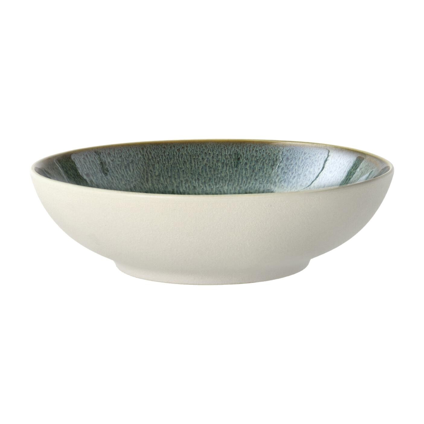 Jedálenská misa GASTRO 20 cm, 1 l, biela / zelená, kamenina, Bitz