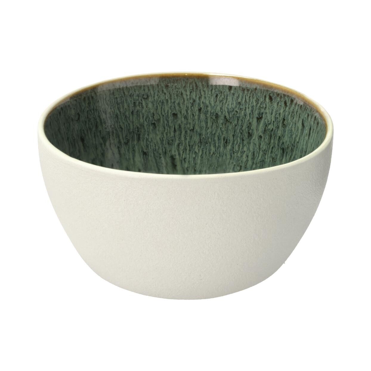 Jedálenská miska GASTRO 12 cm, 400 ml, biela / zelená, kamenina, Bitz