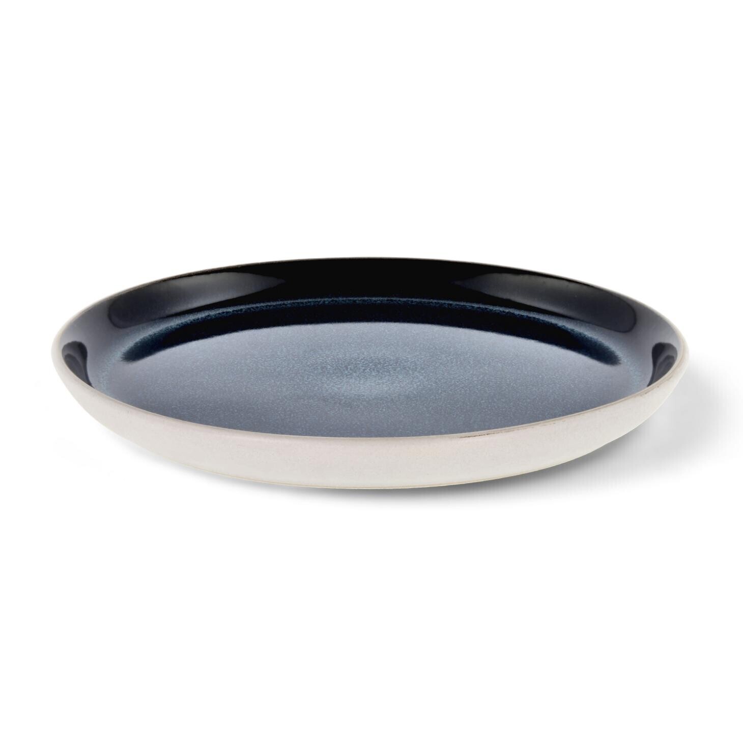 Dezertný tanier GASTRO 21 cm, biela / tmavomodrá, kamenina, Bitz