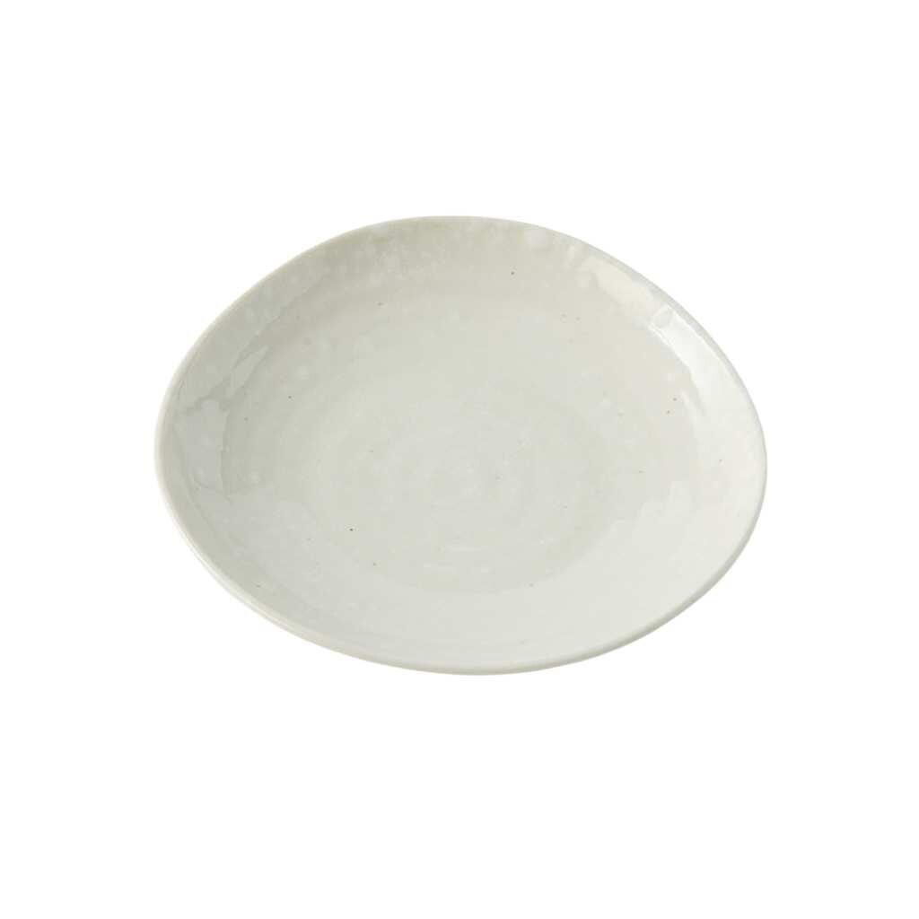 Podšálka OFF WHITE 13 cm, biela, keramika, MIJ
