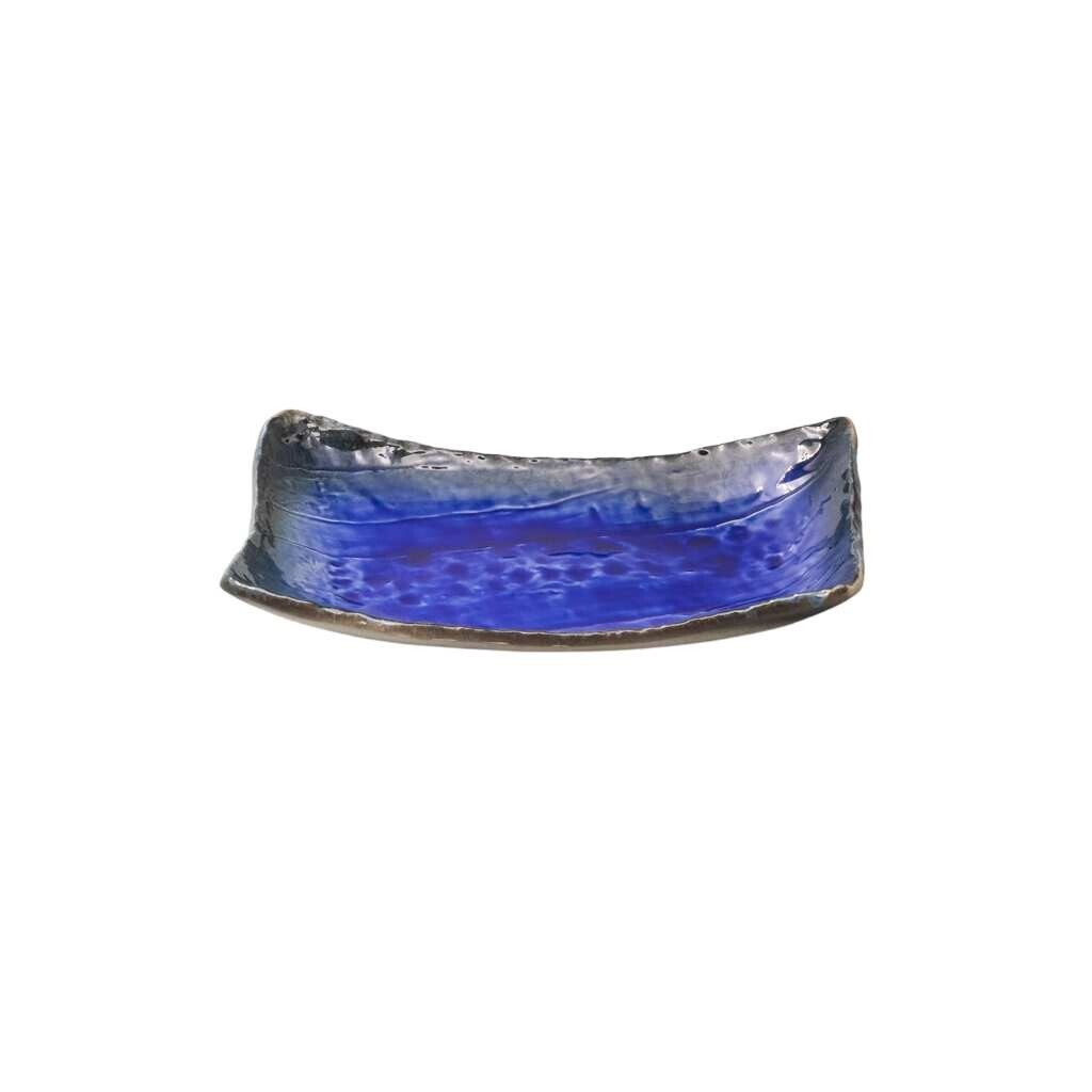 Servírovací tanier COBALT BLUE 26 x 16 cm, modrá, keramika, MIJ
