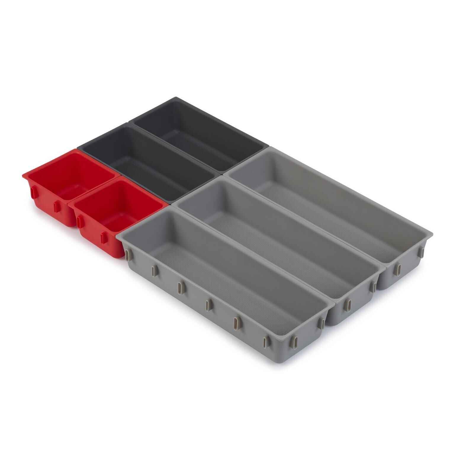 Organizér na príbory DUO BLOX 851675, sada 7 ks, variabilný, šedá, plast, Joseph Joseph