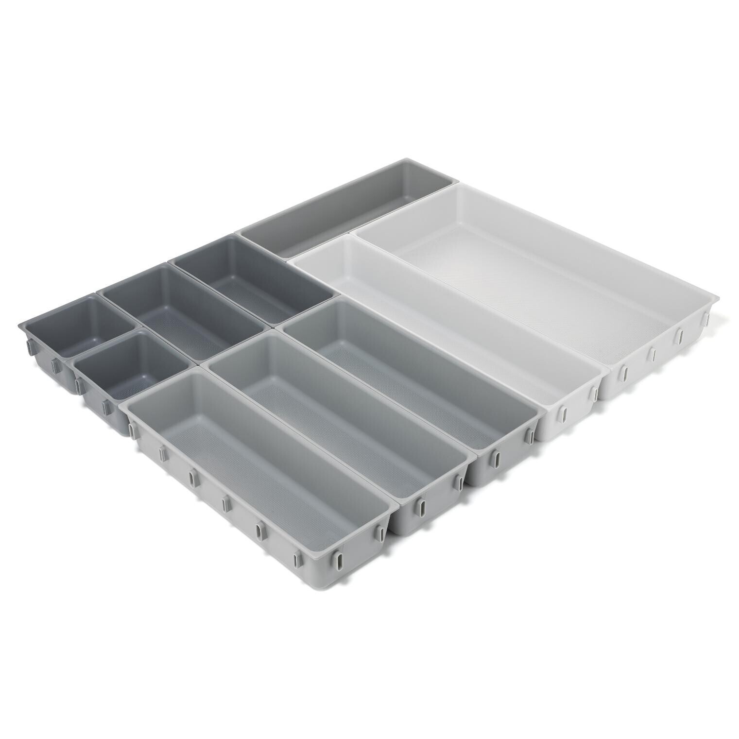 Organizér na príbory BLOX 8500018, sada 10 ks, variabilný, šedá, plast, Joseph Joseph