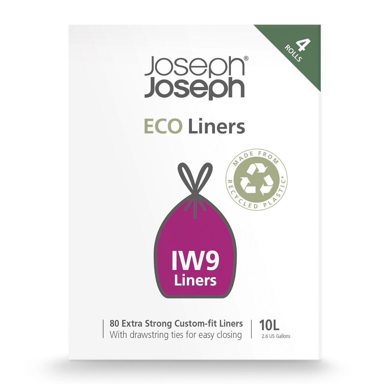 Sáčky do odpadkového koša IW9 30154 10 l, sada 80 ks, Joseph Joseph