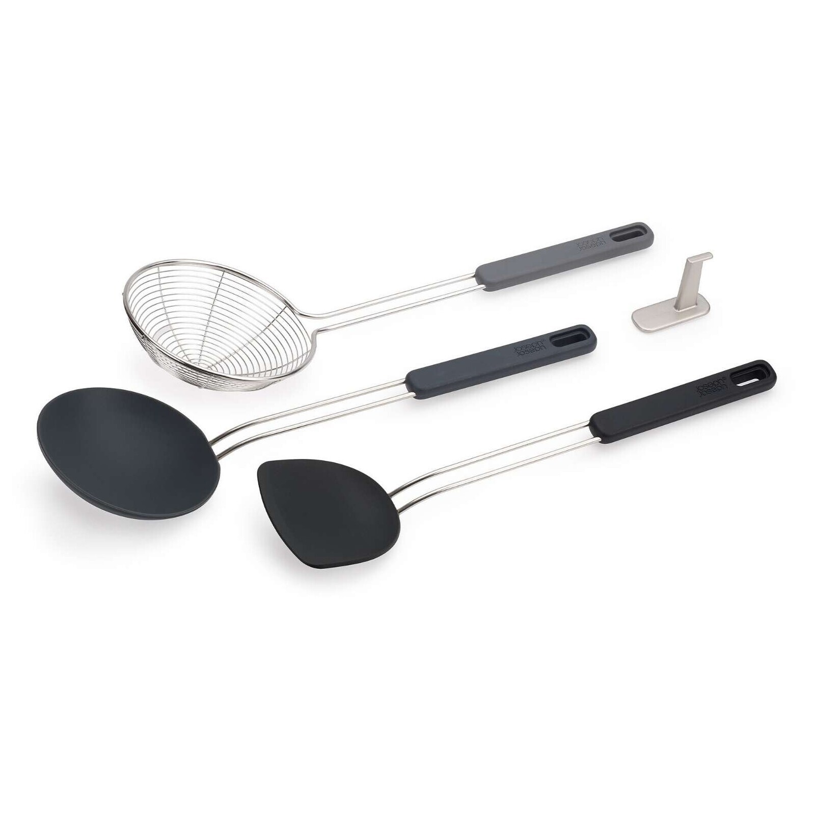 Kuchynské pomôcky NEST FUSION WOK 10576, sada 3 ks, nerezová oceľ / silikón, Joseph Joseph
