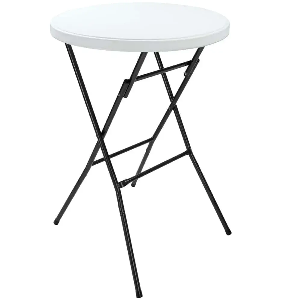 Cateringový skládací barový stůl STABLE 72 cm bílý