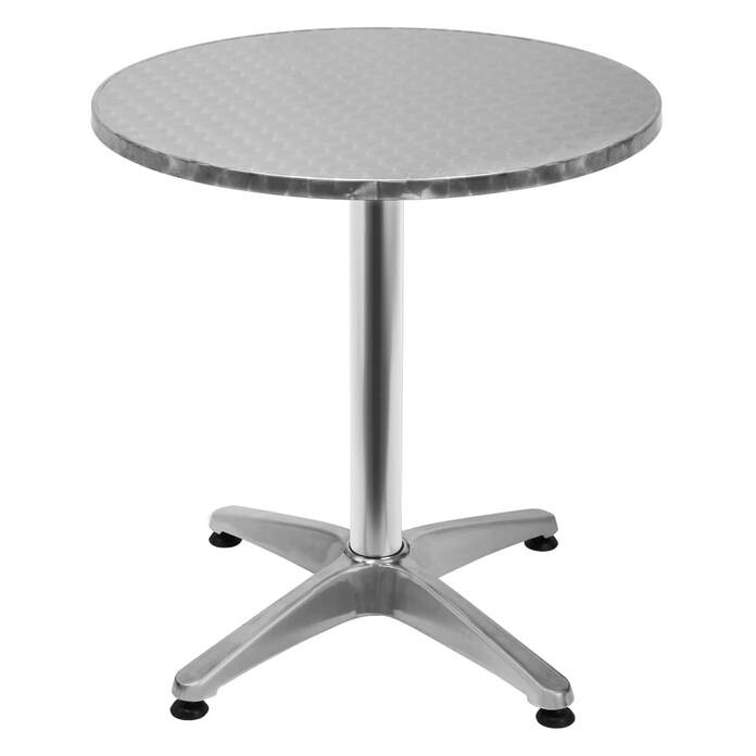 Sada 2 ks zahradních barových stolů CITY 60 cm stříbrná