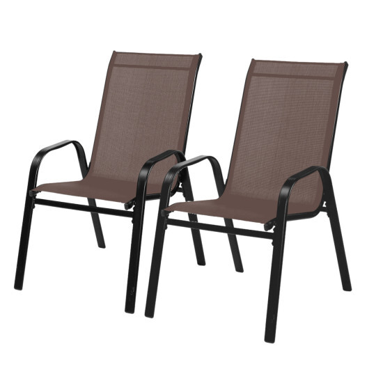 Sada 2 ks zahradních židlí Atkinson hnědá