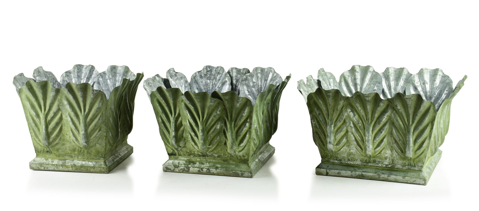 Sada 3 ks květináčů MARINA IV zelená