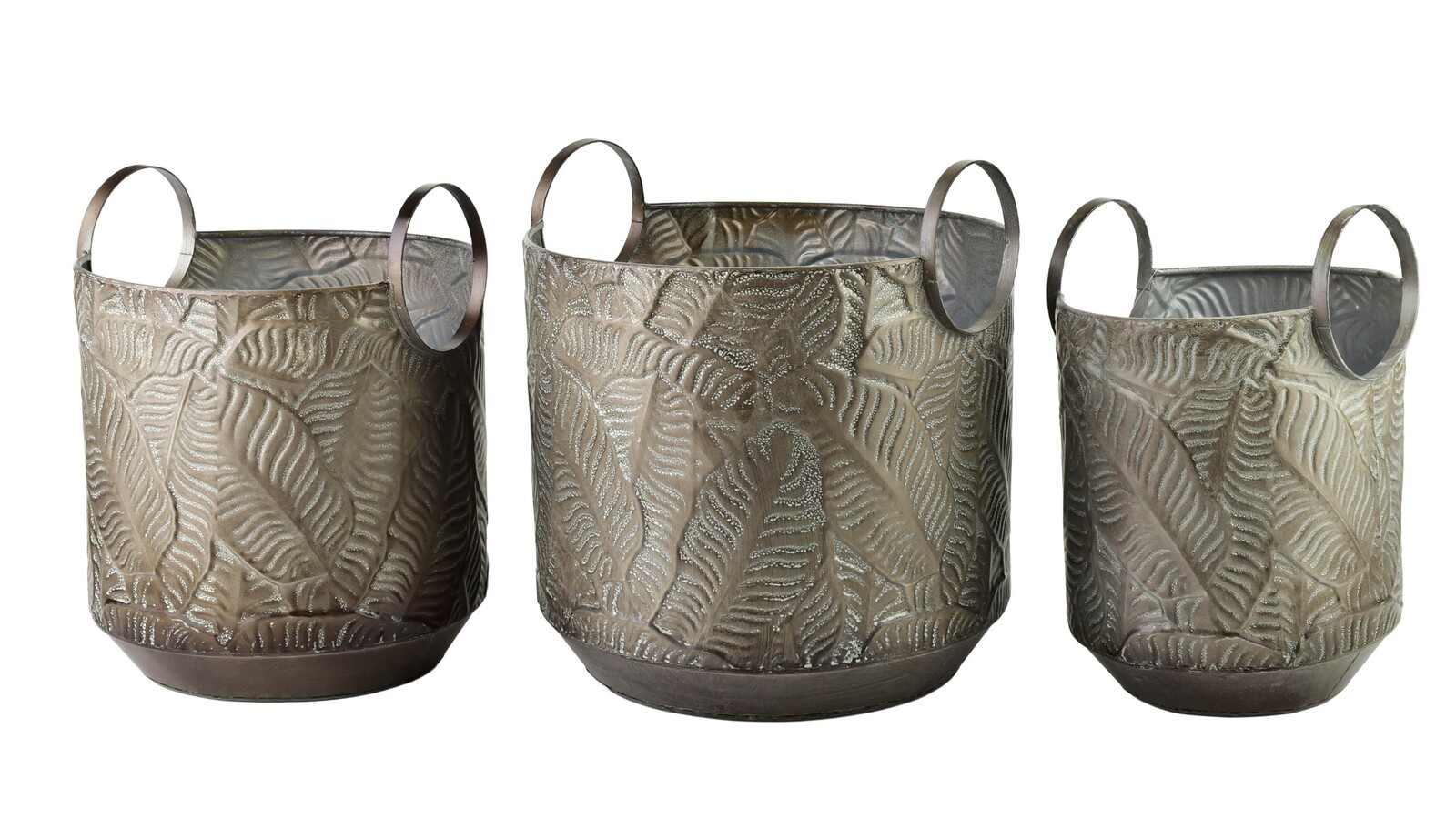 Sada 3 ks květináčů MARINA IX hnědá