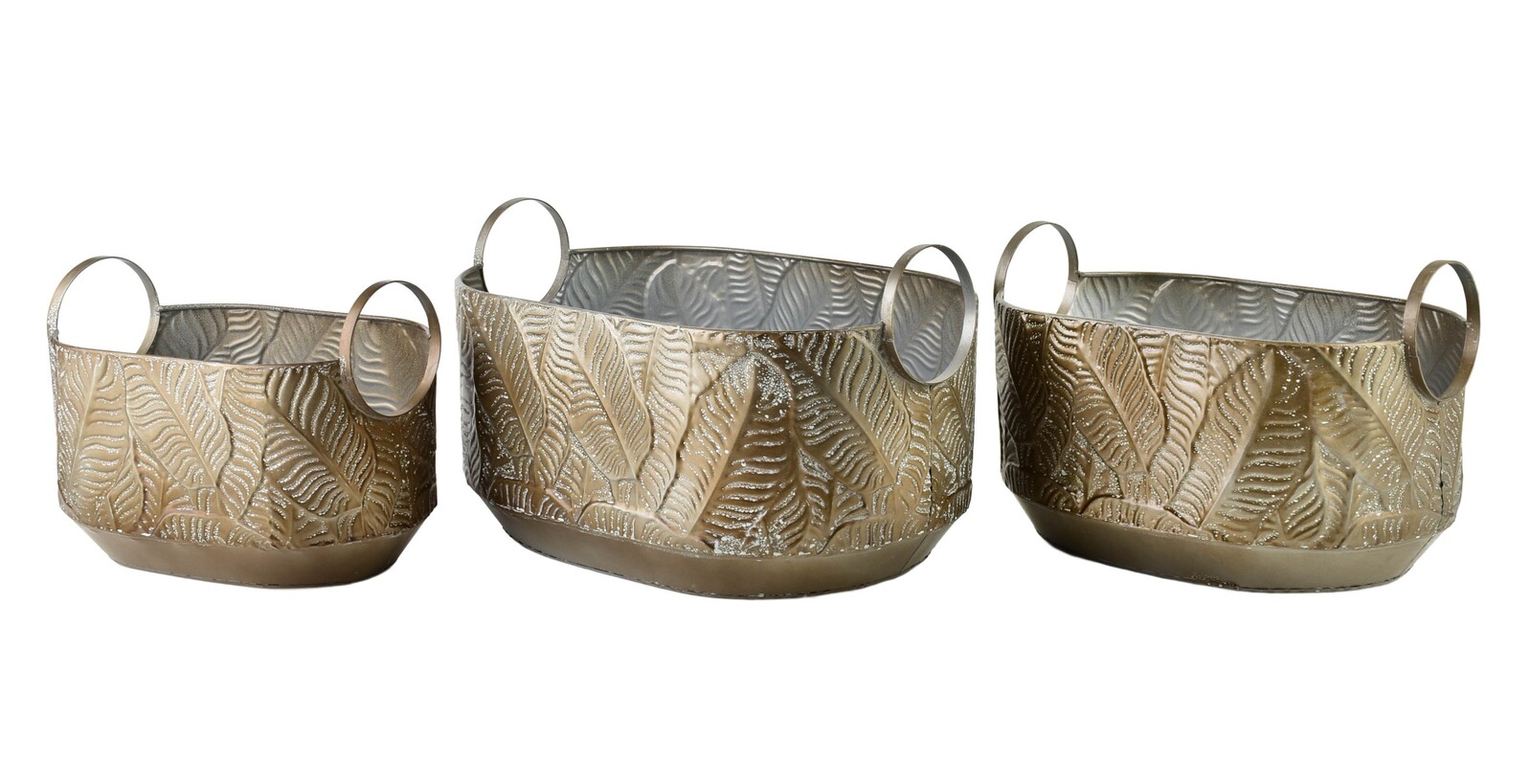 Sada 3 ks květináčů MARINA X hnědá