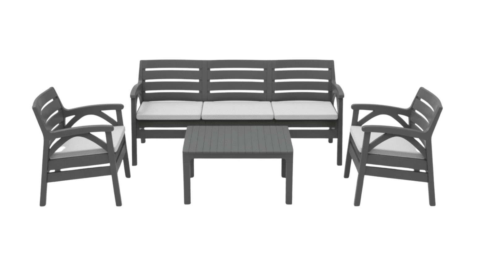 Zahradní sestava Santana L antracitová/krémová