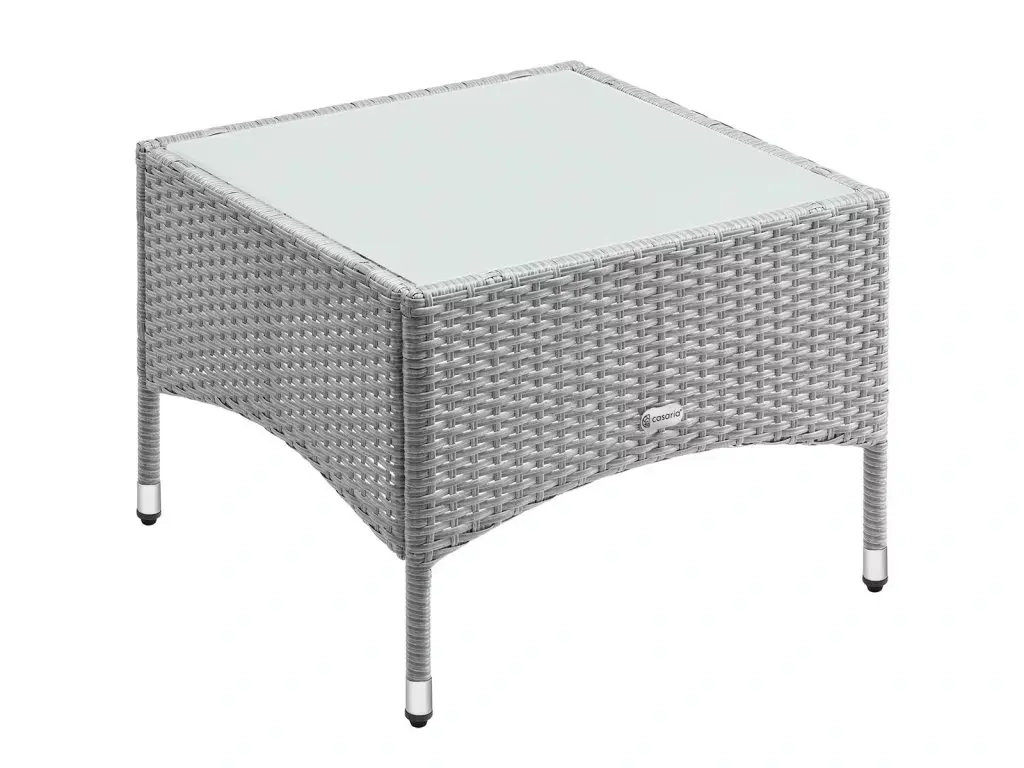 Zahradní stolek Nimor 58 cm polyratan šedý