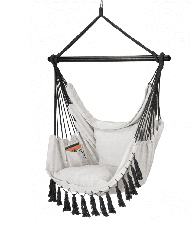 Závěsné houpací křeslo Alex krémové