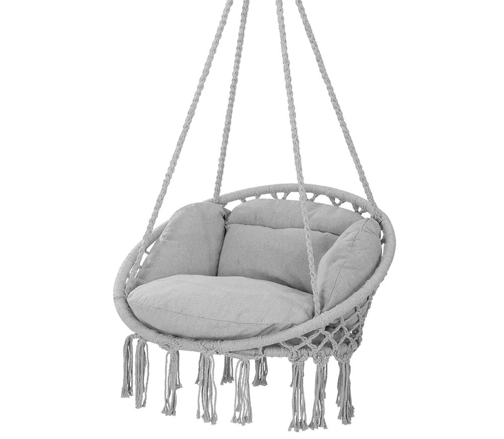 Závěsné houpací křeslo Kali šedé