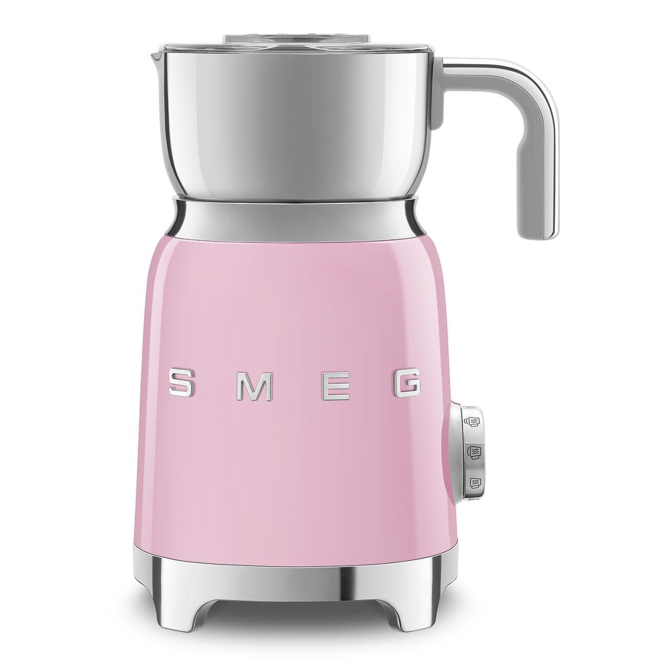 Smeg MFF11PKEU, napeňovač mlieka, 500 W, 600 ml / 2, 5 šálky, horúca čokoláda / mlieko, ľahká pena, ružový