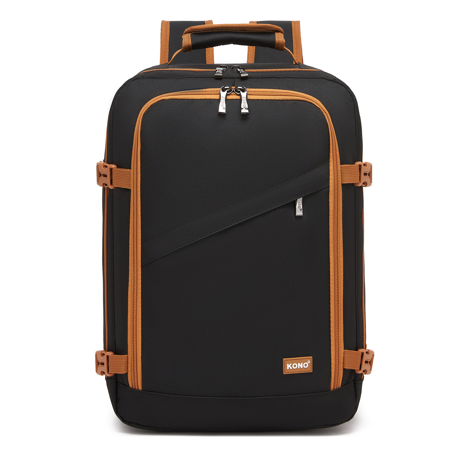 Kabínový batoh Kono 24L - čierno-hnedý - 40x30x20 cm
