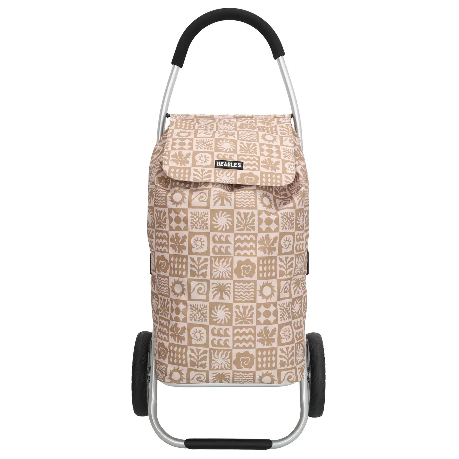 Nákupná taška na kolieskach Beagles Alberic - Taupe kockovaná - 41,76L