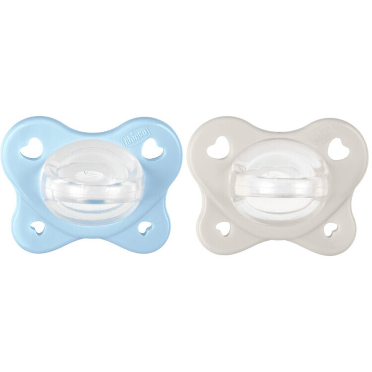 CHICCO Cumlík Physio Dual Soft silikónový chlapec 2-6m, 2k s