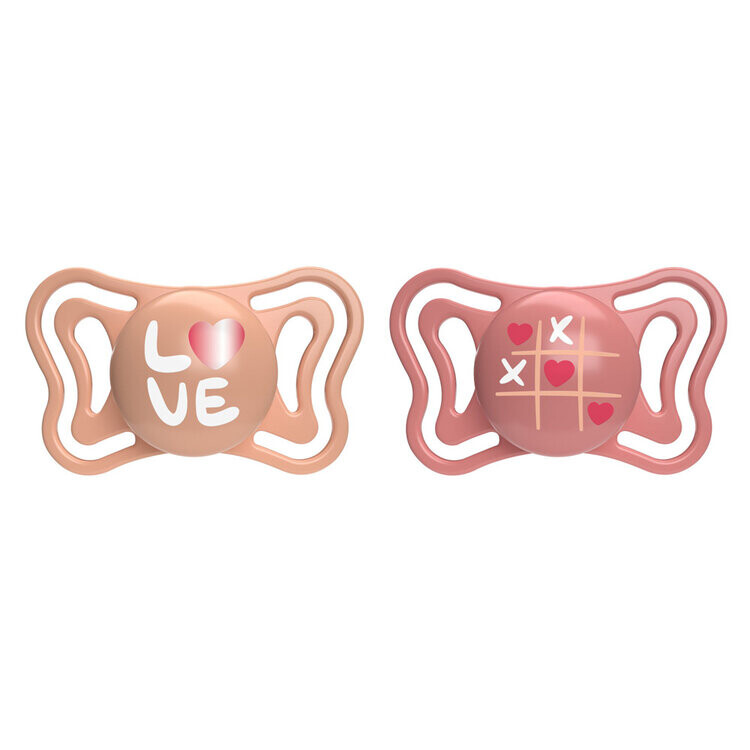 CHICCO Cumlík Physio Light silikónový dievča 16-36m, 2 ks