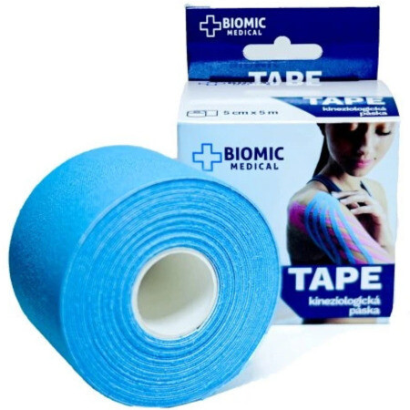 BIOMIC TAPE kineziologická tejpovacia páska modrá 5 m 1 ks