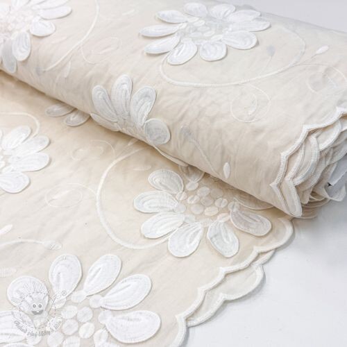 Bavlnená látka EMBROIDERY Bellagio butter