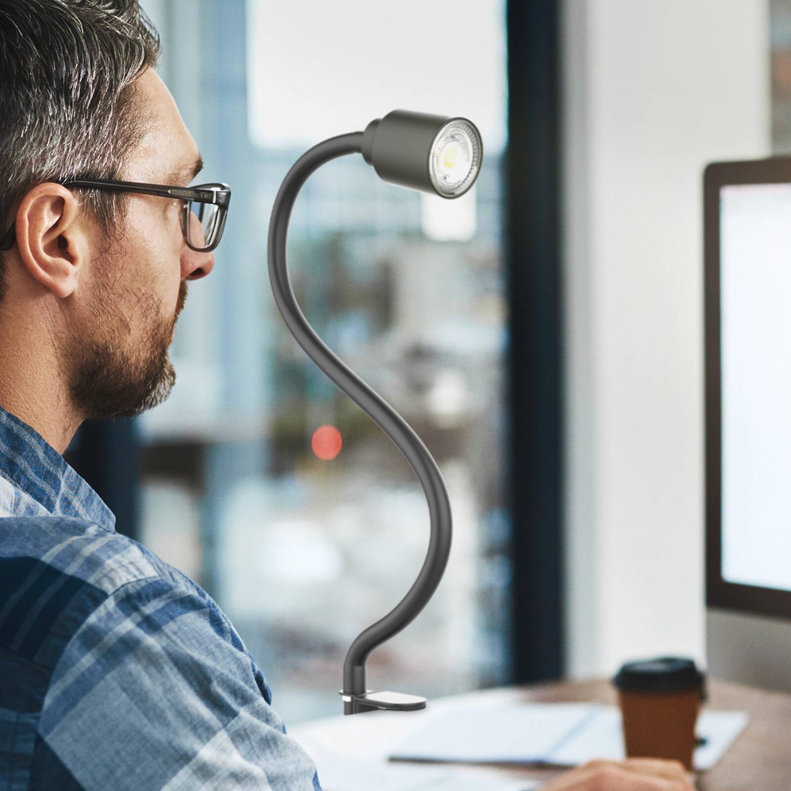 Svietidlo Snake, čierne, kovové, GU10 LED 3 000 K