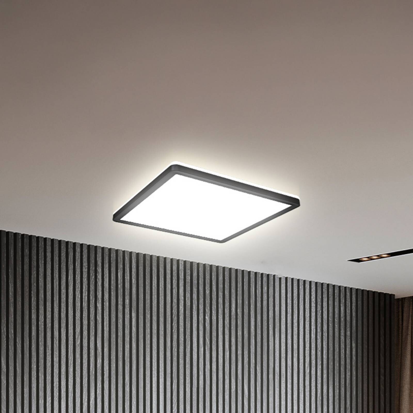 LED panel Slim s diaľkovým ovládaním RGBW, 29 x 29 cm, čierny, podsvietenie