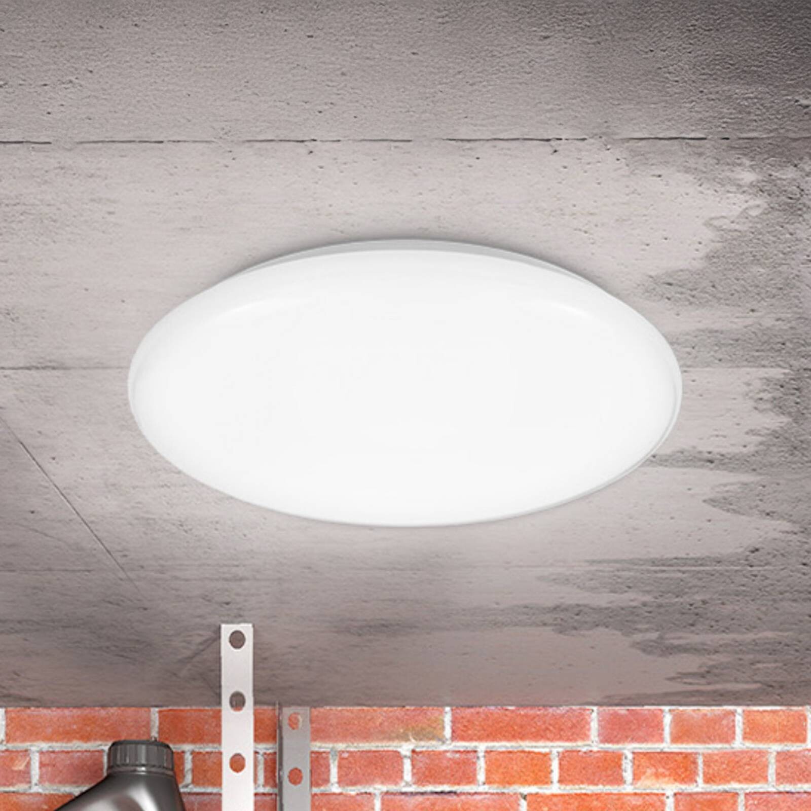 Stropné LED svetlo Jill, biele, Ø 27,8 cm, plast, 4 000 K