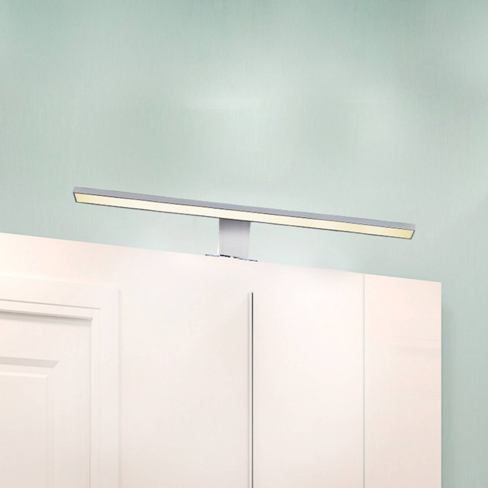 LED zrkadlo svetlo Mira, šírka 60 cm, chróm, kov, 4 000 K