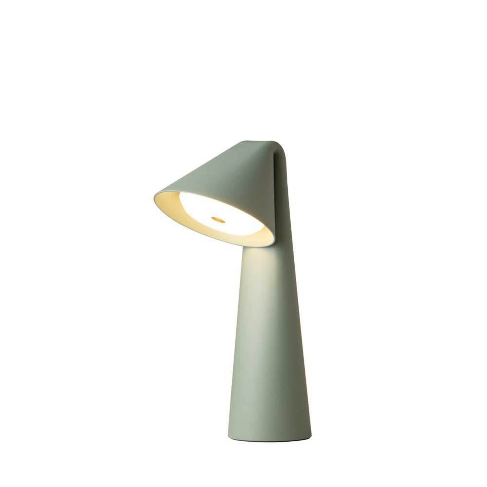 FRANDSEN stolová LED lampa Ami, zelená, 32 cm, stmievateľná