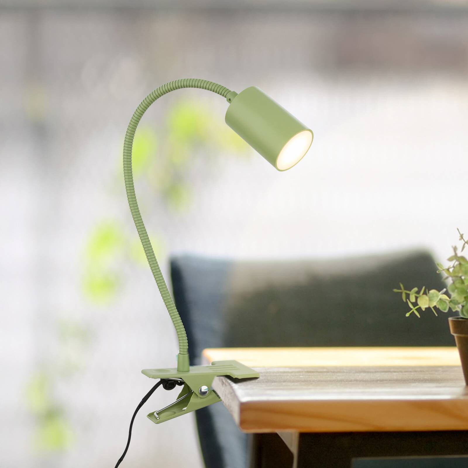 LED svietidlo Fleks, zelené, flexibilné, kovové