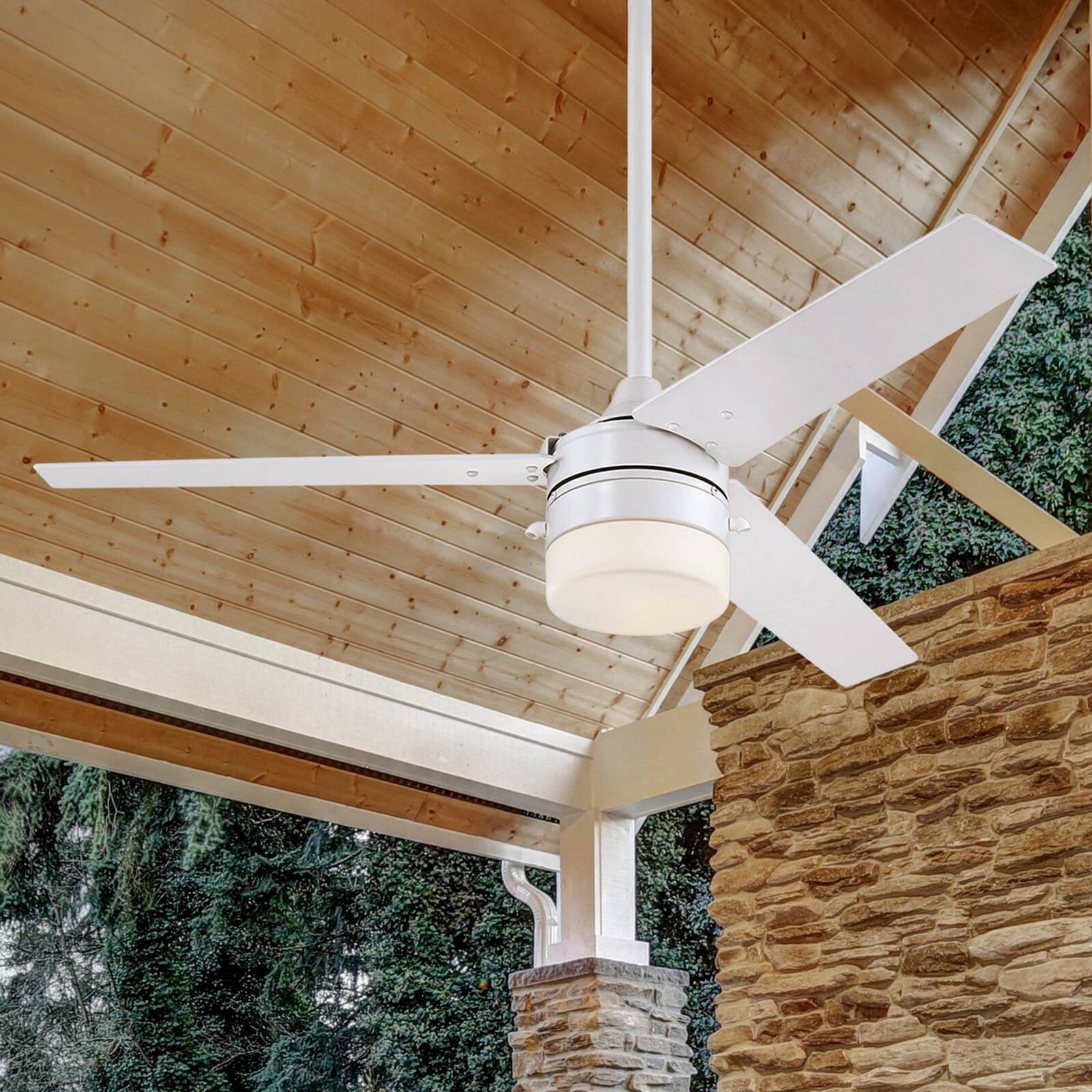 Svetlo stropného ventilátora Westinghouse 7316640, biela matná/brúza