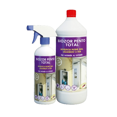 BIOZOR PENTO TOTAL - Protiplesňový prípravok do interiéru aj exteriéru (s rozprašovačom) 1 L