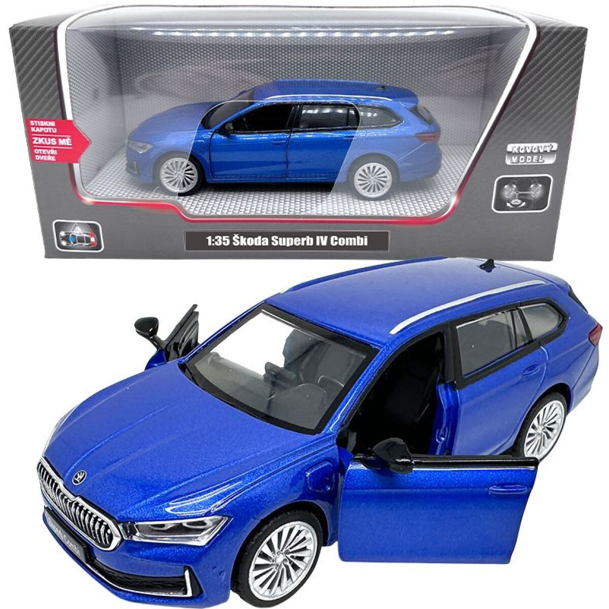 Sparkys 1:35 Škoda Superb IV Combi modrá